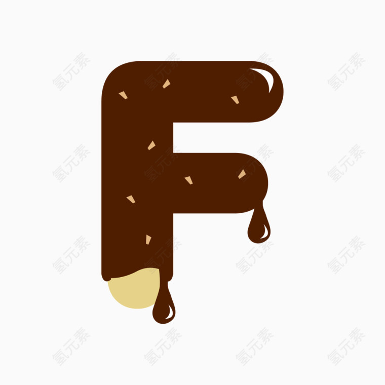 巧克力字母设计 F