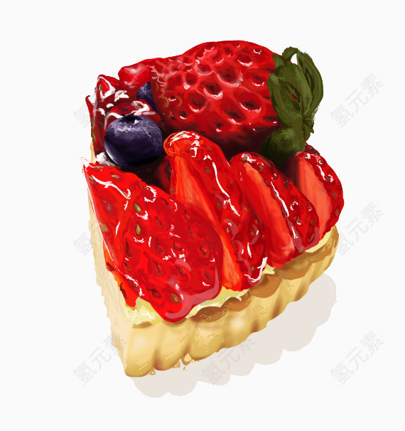 卡通蓝莓草莓蛋糕