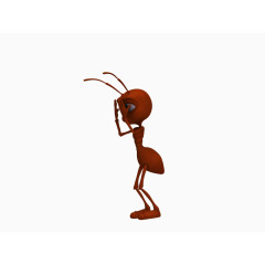 棕色的卡通蚂蚁