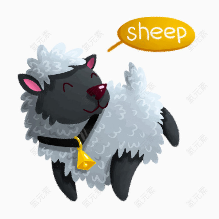 手绘插画羊