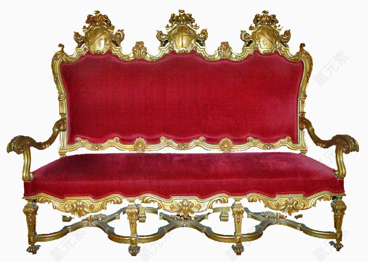 红色欧洲风格椅子