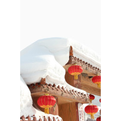 雪乡牡丹江房顶雪景