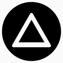 Playstation triangle black and white Icon