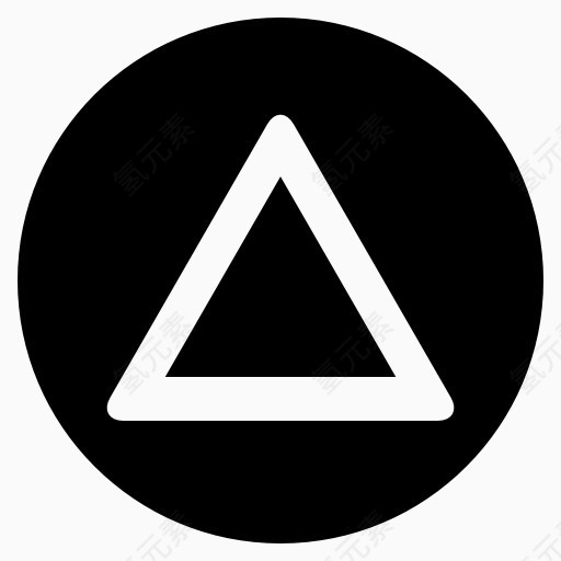 Playstation triangle black and white Icon