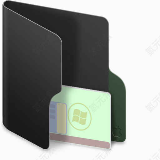 桌面mac-os-black-folder-icons