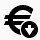 货币标志欧元箭头下来Simple-Black-iPhoneMini-icons