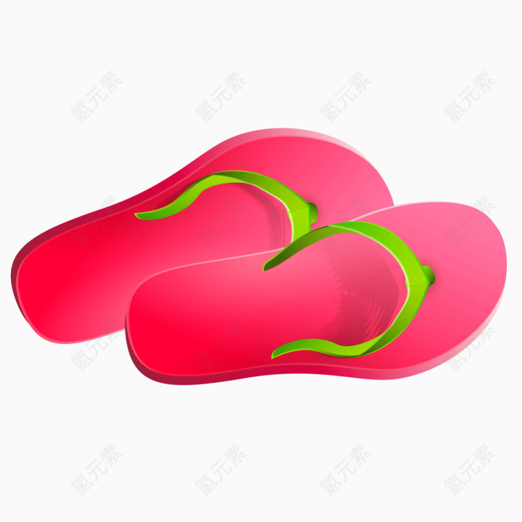 粉红色塑料拖鞋
