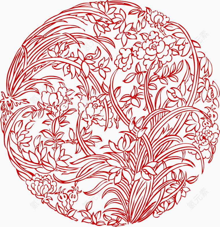 中国传统窗花剪纸