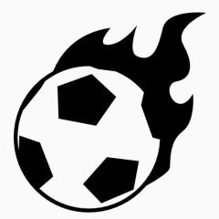 燃烧的足球图标