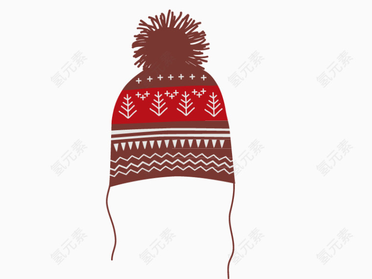 圣诞帽子冬季卡通矢量素材