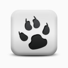 不光滑的白色的广场图标动物动物狗打印Animals-Icons