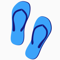 蓝色塑料拖鞋
