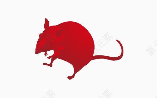 红色小老鼠跳跃
