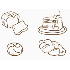 手绘面包食物图片