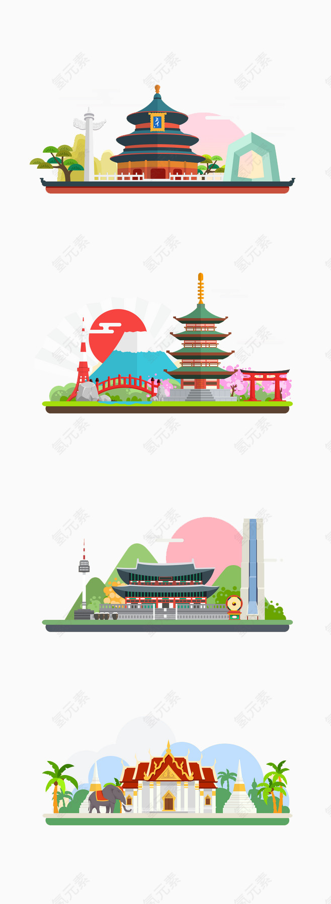 手绘风景