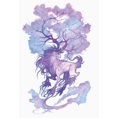 紫色小鹿