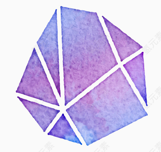 水墨风格紫水晶