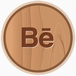 Behance公司Wooden-social-media-icons