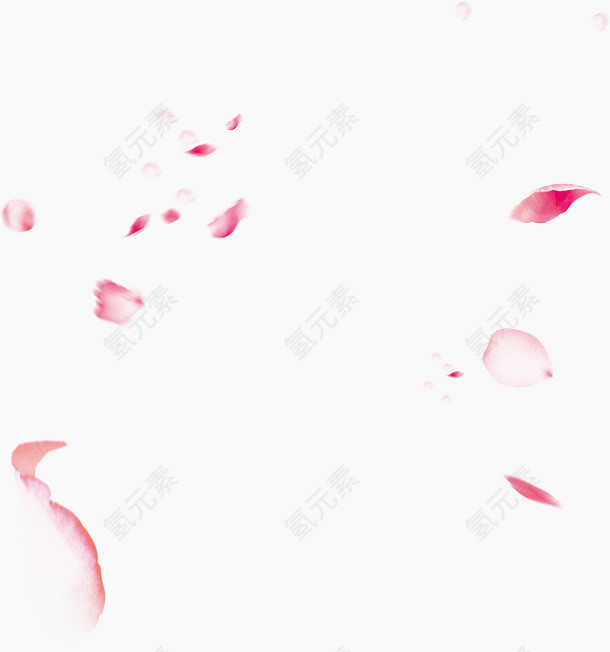 漂浮玫瑰花瓣女神节素材