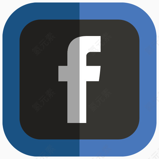 脸谱网folded-social-media-icons