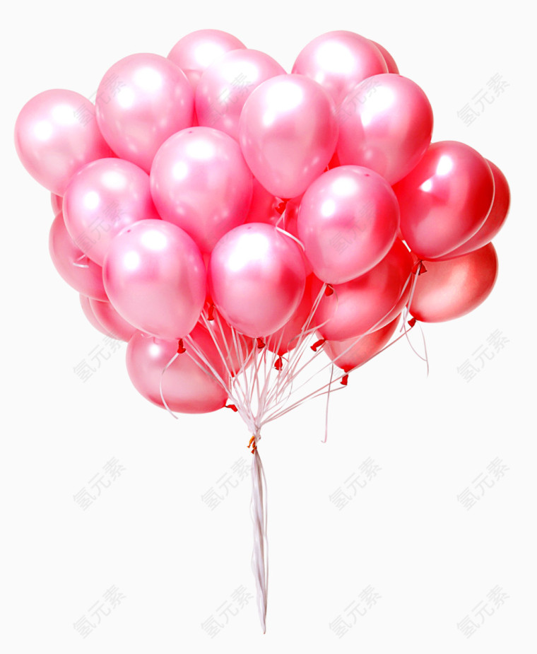 一束粉色气球