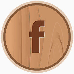 脸谱网Wooden-social-media-icons
