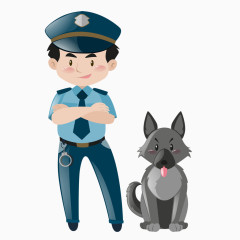 警察叔叔和警犬