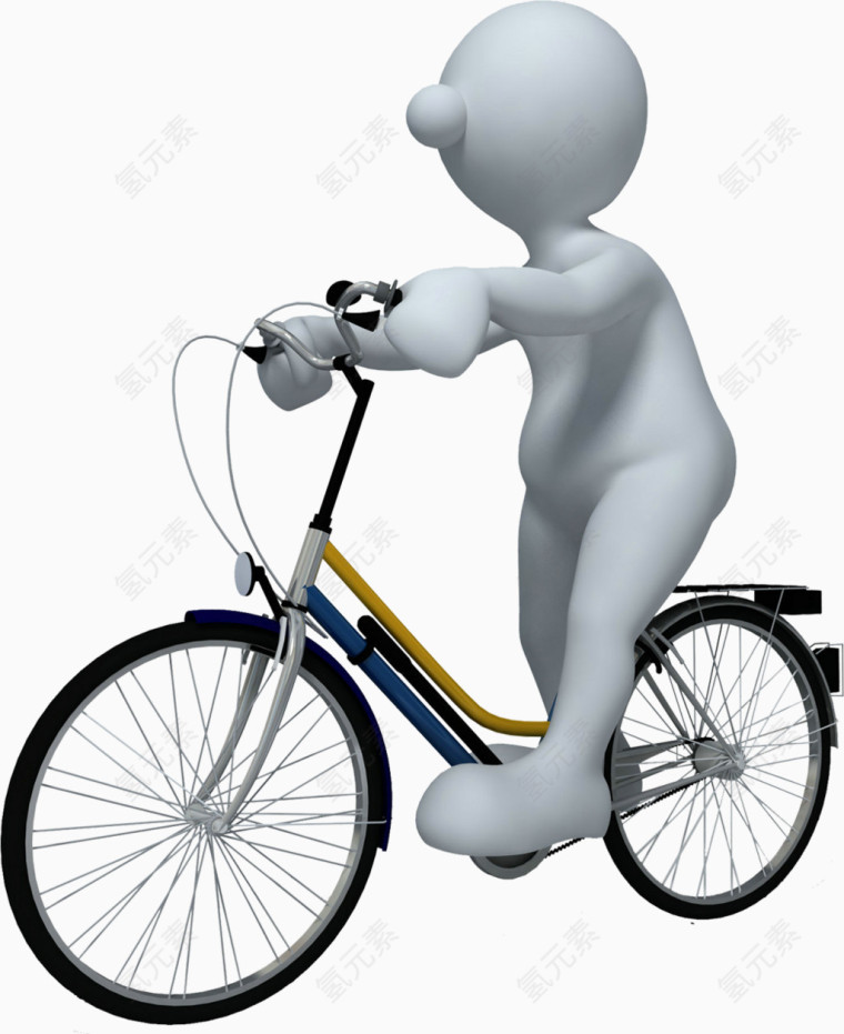 骑自行车3D小人