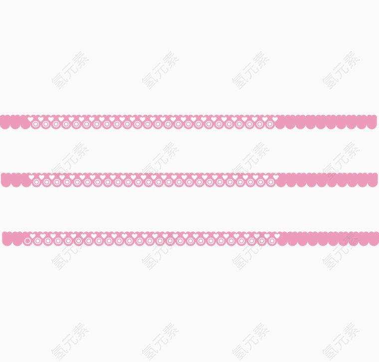 粉色线条分割线矢量