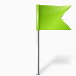 Map Marker Flag 2 Right Chartreuse Icon
