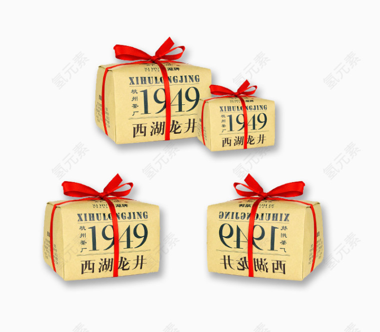 中国风古典礼品茶叶蝴蝶结纸包装