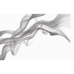 灰色透明轻烟烟雾烟云扭曲飘散的轻烟