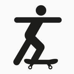 用滑板滑行图标