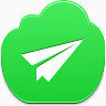 纸飞机free-green-cloud-icons