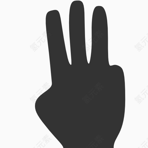 three fingers icon