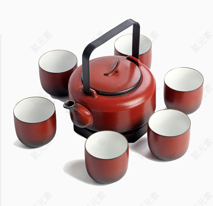 红色古典茶具整套茶具