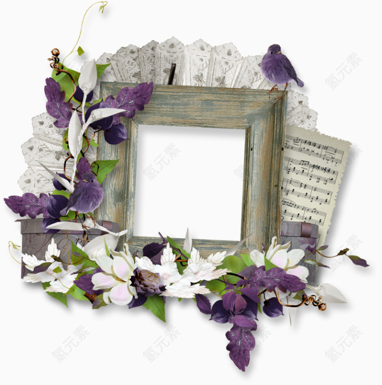 紫罗兰装饰品相框