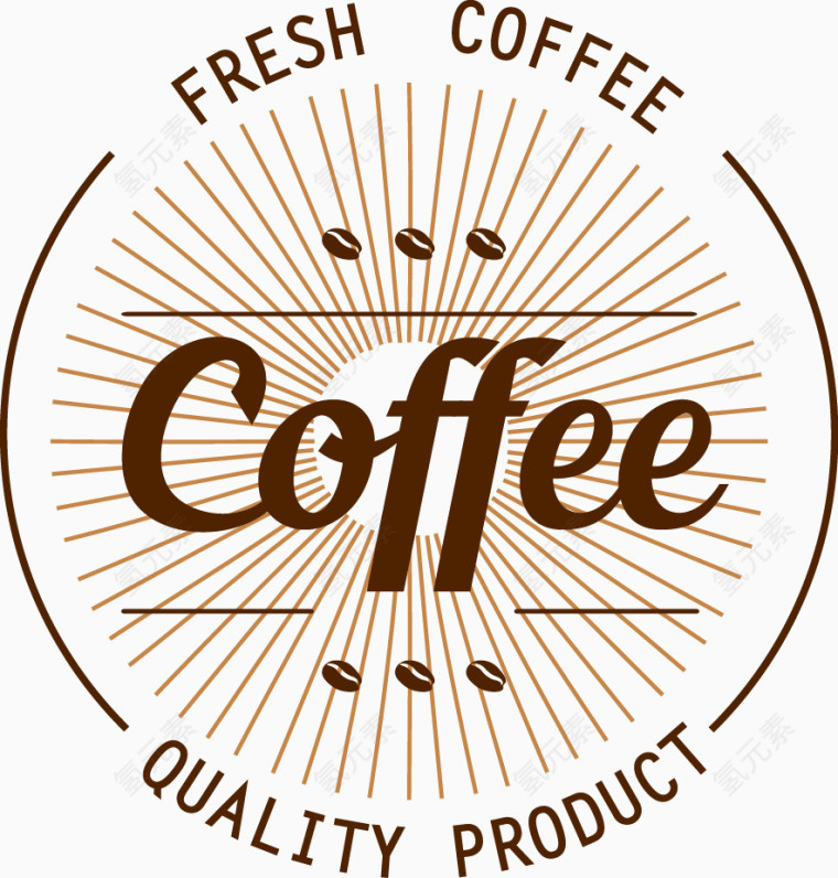 咖啡标签设计矢量图