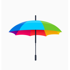彩虹雨伞素材
