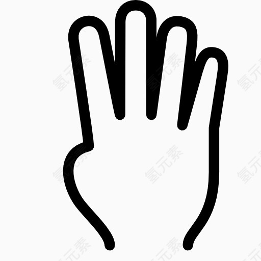 four fingers icon