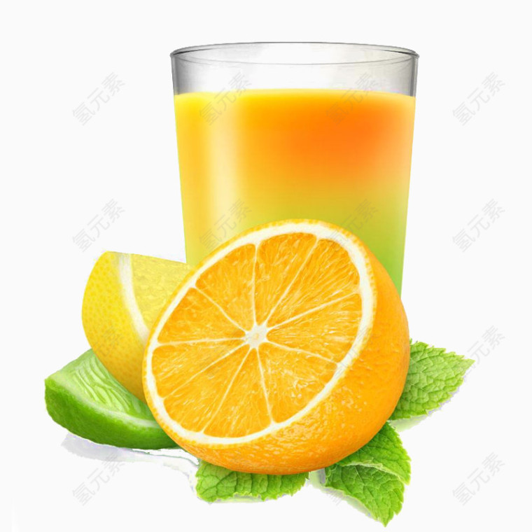 橙子汁橙子剖面图