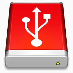 USB Drive Red Icon