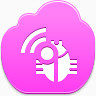 广播错误Pink-cloud-icons