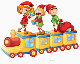小火车上的儿童