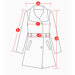 风衣服装线稿衣服测量简笔画线条