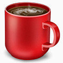 杯子杯红色的mug-icons