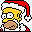 Simpsons Family Santa Homer Icon