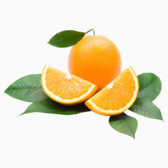 橙子成熟橙色果实绿叶