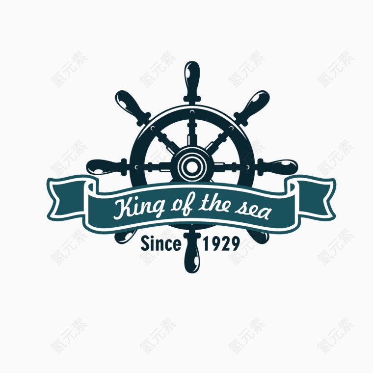 蓝色航海主题标志