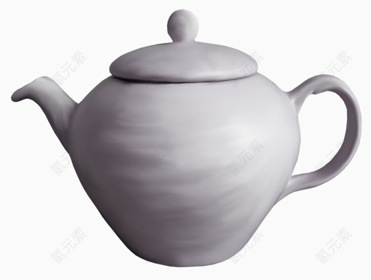 灰色艺术茶壶